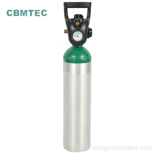 Yüksek kaliteli CBMTech 2.8L Tıbbi Alüminyum Oksijen Silindirleri